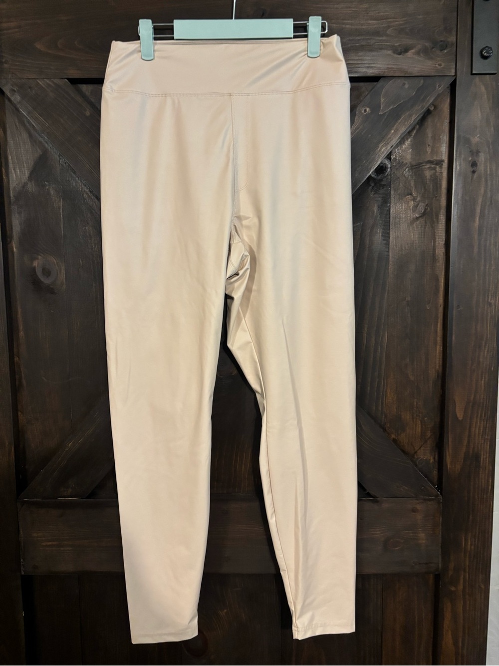 aerie Neutral Beige High-Waist REAL LUXE PLEATHER Leggings